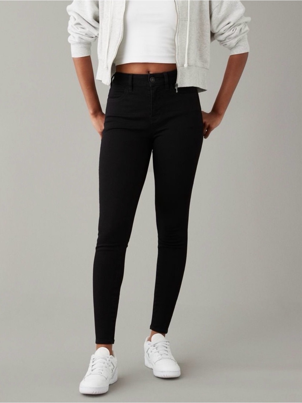 American Eagle High Waist Jegging The Dream Jean Black Size 6 Short